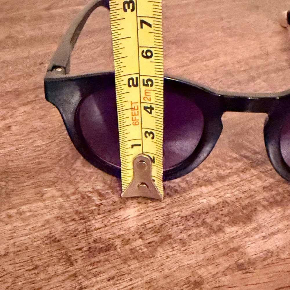 RS Eyeshop Ryan Simkhai Round Sunglasses Black Purple Lens Unisex Minimal Modern